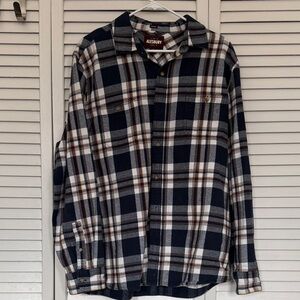 Alesbury Navy and White Plaid Casual Shirt